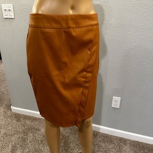 Tan pleather skirt